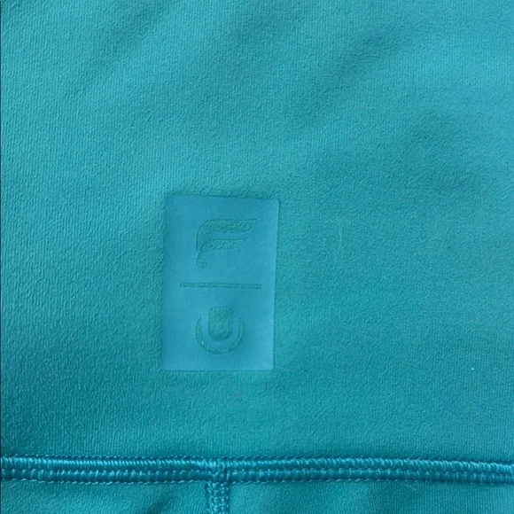 Fabletics Teal Women's High-Waisted Shorts - Picture 2 of 2